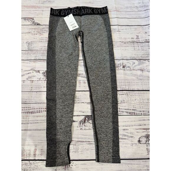 Gymshark NWT Low Rise Flex Legging in Black Marl/Charcoal Size Small - Picture 1 of 4